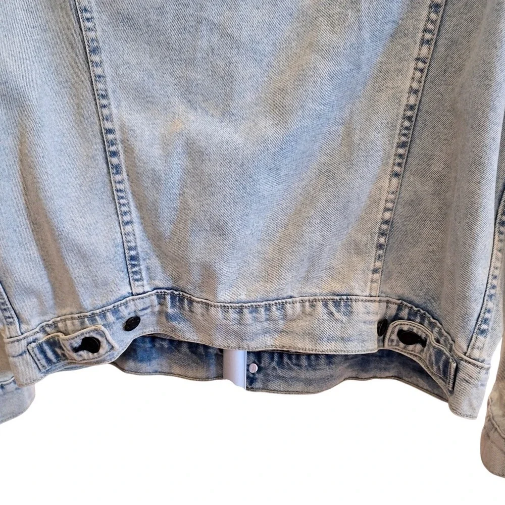 Levi's Men's M Lightweight Trucker Jacket Light Wash Denim 72334 Build A House